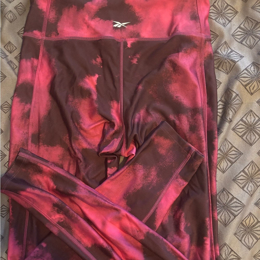 Reebok Pink and Red Active Leggings